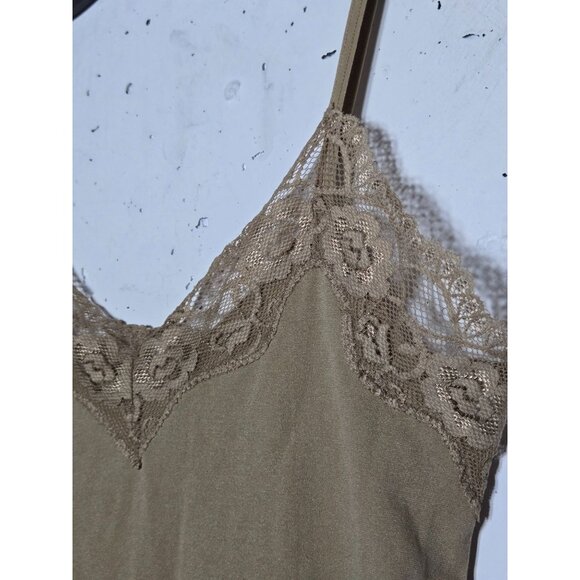 Bongo Womens Beige Lace Cami Tank Top Size Small Summer Y2K Stretch Fairy Nude - Picture 6 of 11